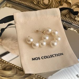 Pearl earrings hand made jewelry MOS Collection